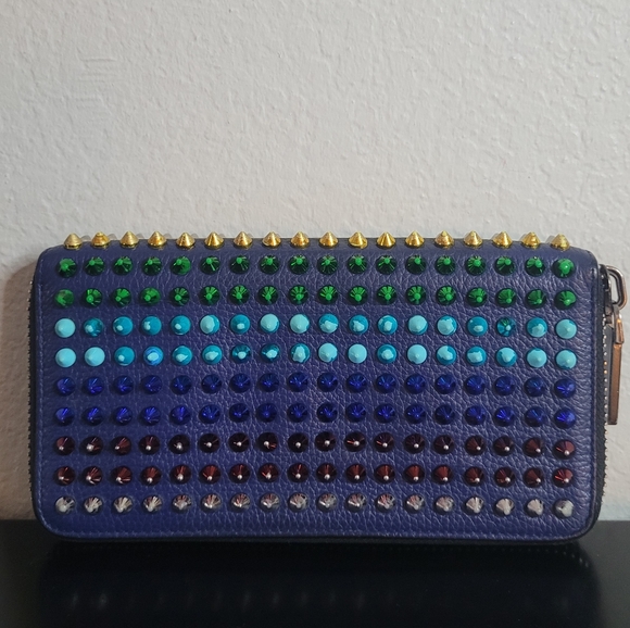 Christian Louboutin Panettone Long Wallet Multicolor Studs - Picture 3 of 15